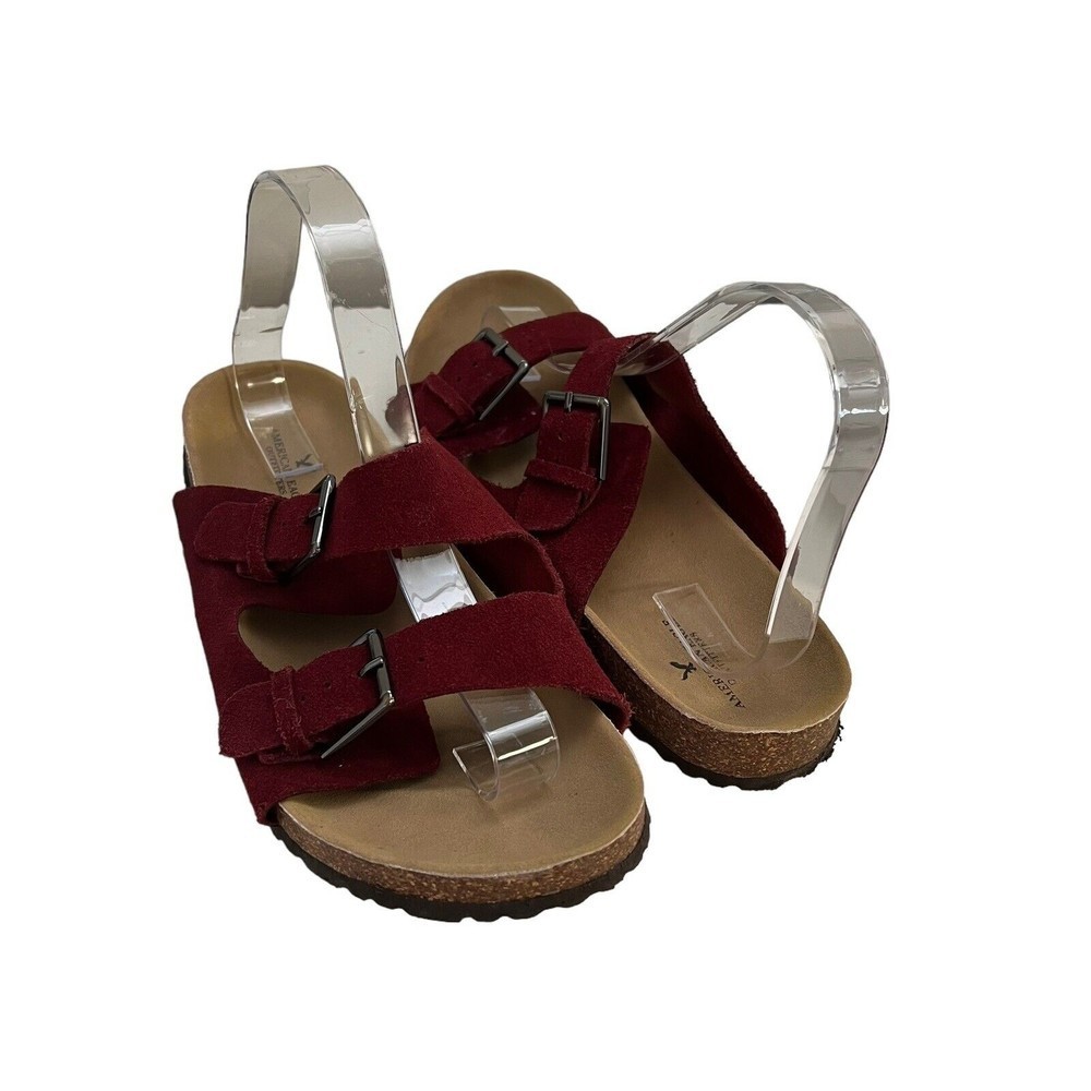 American Eagle Womans Size 9 Red Slip On Sandals